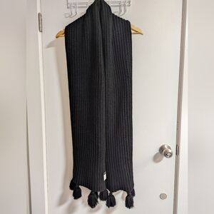J. Crew Black Acrylic Knit Scarf